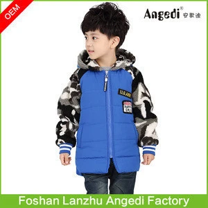 bulk wholesale clothing wholesale jackets boys hooded down coat camouflage fur sleeve down jacket for winters