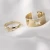 Import Butterfly Ring Set Couple Jewelry Accessories Trendy Rings Set 18K Gold Plated Stainless Steel Open Stacking Ring Set from China