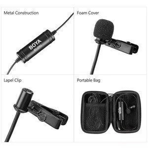 BY-DM1 Podcasting Studio Recording Microphone Professional Lavalier Microphone for iPhone X/8/8 Plus/7/7 Plus