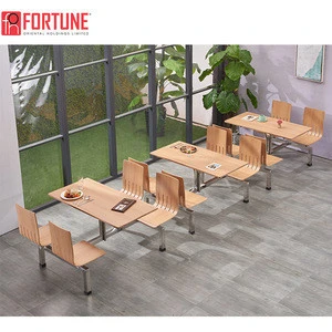 Cafe restaurant conjiont tables and chairs in stainless steel for sale