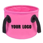 Camping Collapsible Wash Basin 500D Pvc 9L11L13L15L20L Waterproof Folding Water Storage Bucket Fishing Bucket Folding Bucket