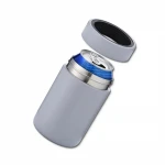 Can Holder Stainless Steel 12OZ Creative Mugs with Straws with Lid Eco-friendly CE EU Not Inverted Stocked LFGB CIQ Eec