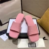 candy women middle heel square jelly slippers thick heel women slides chunky heel sandals flip flops