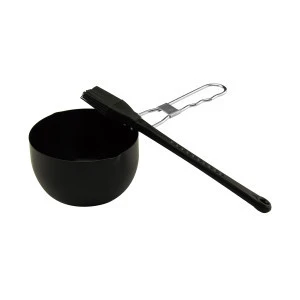 Carbon Steel Barbeque Non-stick Coating Grill Topper Sauce Pan with Silicone Brush