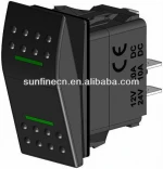 Carling Style 12V 24V Auto/ Marine yacht bus auto LED ROCKER SWITCH ON-OFF SPST 3P 2 LIGHTS