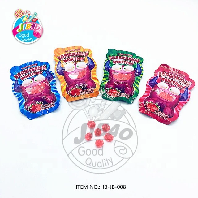 Cartoon Bag Packing Strawberry Soft Fruit Jelly Gummy Candy