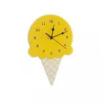 Cartoon silent ice cream table, wall pendant children's room clock soft decoration