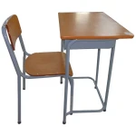 cast removable classroom tables school chair combo brown student desk