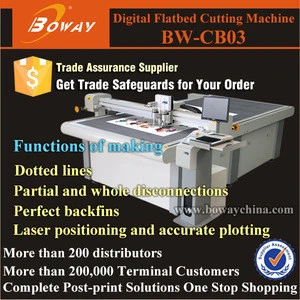 CB03 Digital laser position CNC sample cutting match box making machine