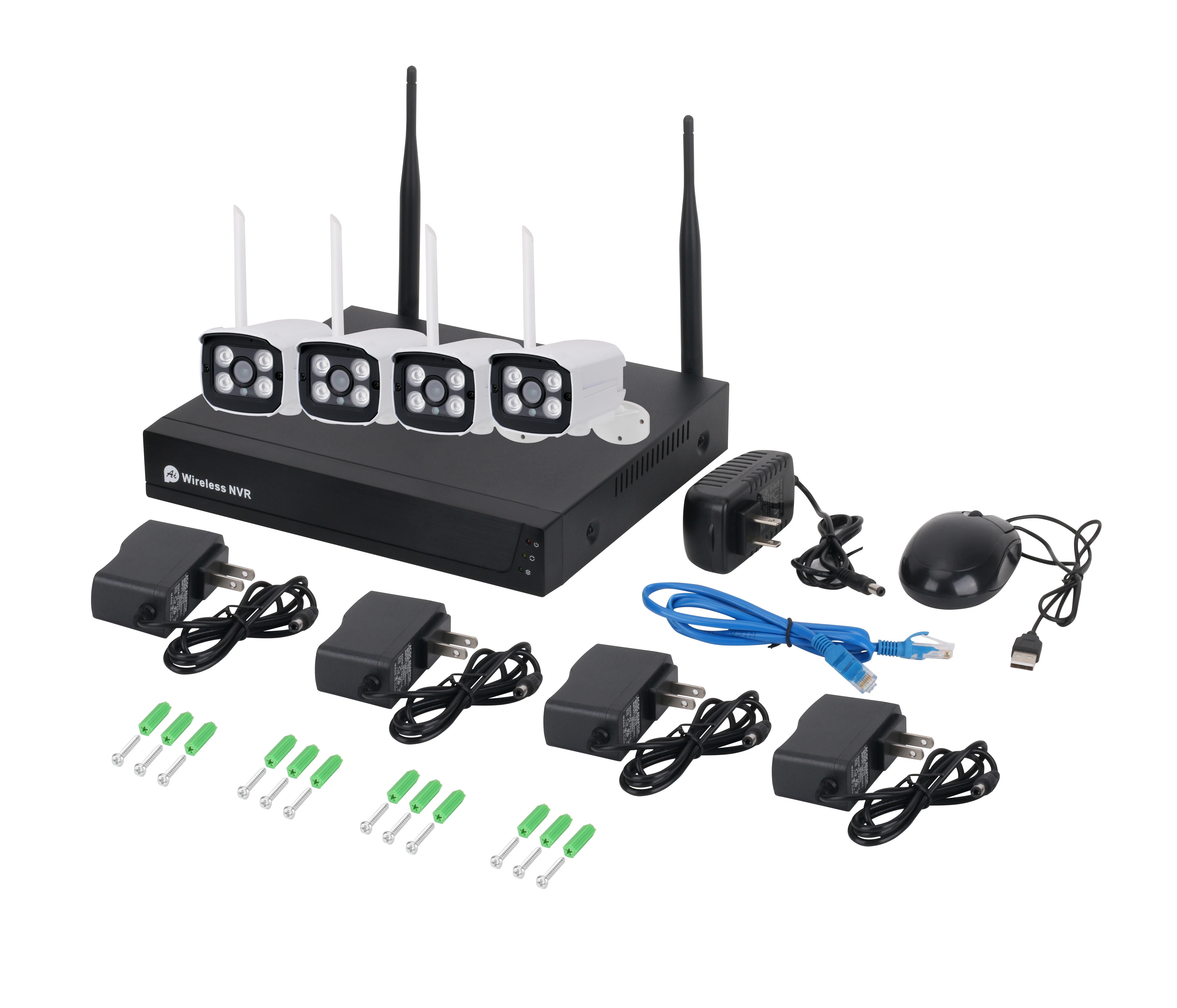CCTV Wifi Camera Home Security NVR kit HD 1080P 4CH Wireless Security Camera System