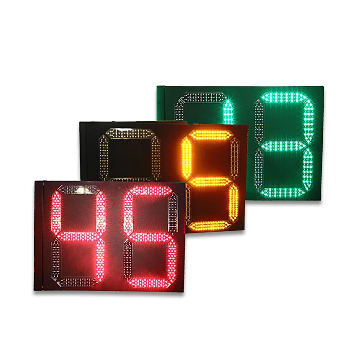 CE approved large LED vehicle traffic signal light countdown timer