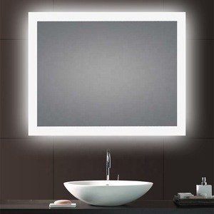 CE ETL Frosted Glass LED Backlit Bath Mirrors Light Landscape Hotel Bathroom Mirrors