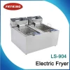 CE restaurant counter top fryer/commercial electric deep fryer (2tank 2basket)