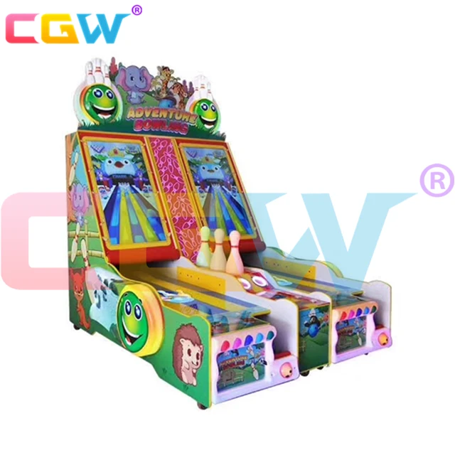CGW Kids Coin Operated Arcade Mini Bowling Game Machine For Shopping Mall Arcade Center