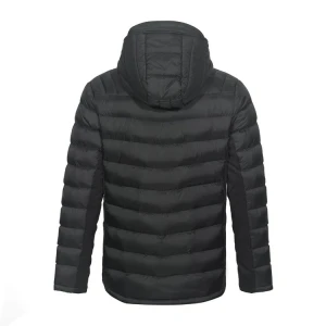 chaqueta acolchada polyester black Lightweight jacket hooded windbreak outdoor jacket mens puffer jacket