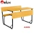 Import cheap adjustable double student desk chair connected school table set A1801 from China