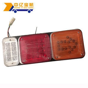 Cheap Car Accessories Rectangular Led Tail Light Three Color Combination Truck Tail Lights