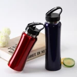 Cheap custom 750ML single wall slim waist bicycle sports stainless steel water bottle with custom logo