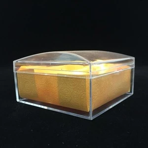 Cheap price acrylic clear jewelry display box square clear necklace box for packaging