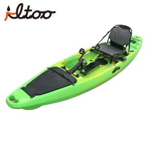 Cheap sea pedal drive plastic fishing kayak and accessories with stabilizer