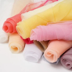 Cheap wholesale wedding decoration various type 100% polyester organza fabric