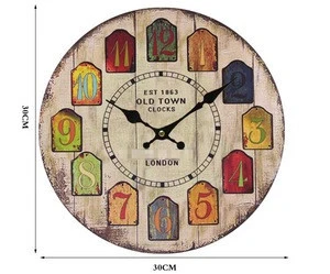 Cheap wood antique wall clock classical clocks retro style wall clocks