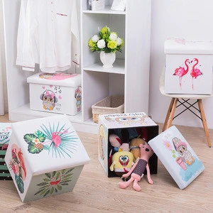 Children&#39;s sofa shoe bench can sit adult folding toy clothes finishing folding stool storage ottoman