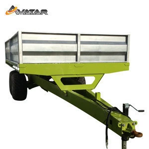 China 8 Ton 4-Wheel Farm Hydraulic Tipping Tractor Trailer For Agriculture Utility
