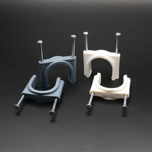 China Cheap Wholesale Price Mix Sizes Packages U Shape Electrical Plastic PVC Wall Cable Clip