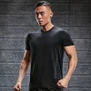 China factory Custom Gym Wear Quick Dry Coloured Striped Crystal Silk Polyester Man Shirts