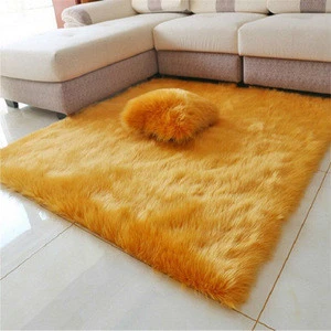 China factory white faux fur plush sheepskin rugs