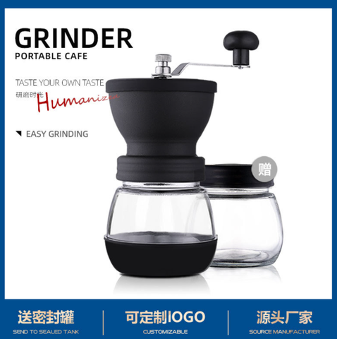 China Free Samples Coffee Gifts Portable Conical Hand Bean Grinder Coffee Manual Mill Enjoy Your Time Portable Coffee Grinder