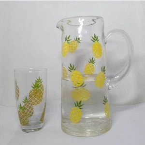 China manufacturer Clear Juice Jar Glass glass pitcher set