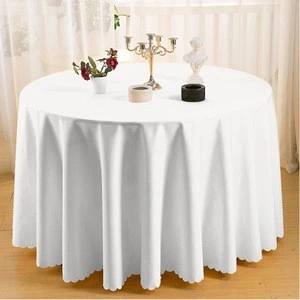 China moroccan white fancy wedding table cloths personalized round table cloth