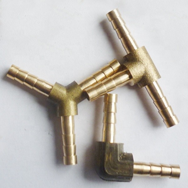 China supplier copper pneumatic fitting cross pneumatic fitting