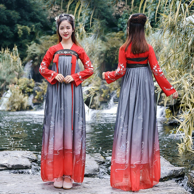 Chinese traditional costume hanfu Costume of ancient TV series Art photography Stage show Fairy clothing