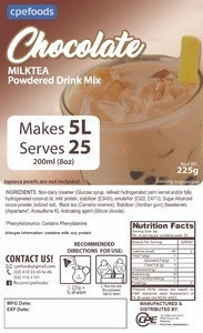 CHOCOLATE INSTANT MILK TEA POWDER MIX for DISPENSER