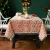 Import Christmas Cotton And Linen  Tablecloth Bronzing Printed Fringe Lace Anti-wrinkle Dustproof Tablecloth from China