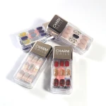 Christmas decorative manicure supplies wholesale clear stiletto artificial fingernails false press-on nails tips natural 500 pcs