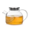 Christmas Gift Brewing Clear Cooking Glass Teapot With Warmer Set