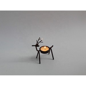 Christmas metal wire deer shape tealight candle holder