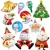 Import Christmas Party Decorations Supplies Set Paper Lanterns Tassels Hanging Garland Banner Tissue Pom Poms Flowers Triangle Flag Bun from China