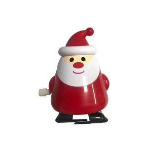 Christmas promotional plastic wind up jumping santa claus toys