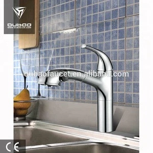 Chrome kitchenaid accessories single lever pull out kitchen faucet