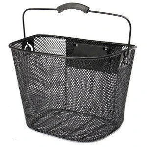 city bicycle basket steel wire front basket for sale