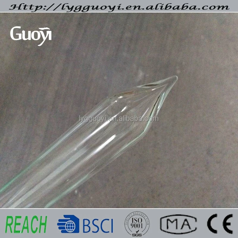 Clear fused silicon cone shape quartz glass pipe