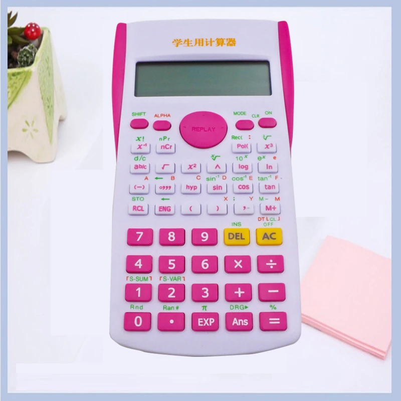 Color shell student calculator Scientific function calculator Coin battery calculator Suitable for shop sales