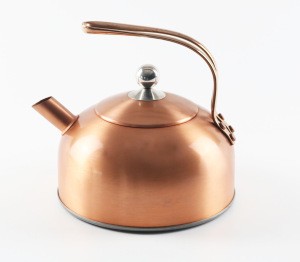 colorful copper coated 2.5L stainless steel non-electric whistle kettle water boiler coffee teapot