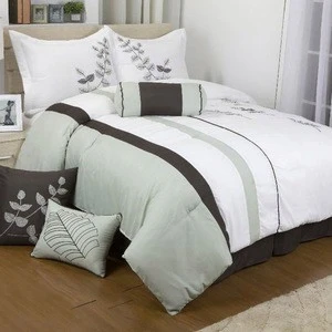 colorful Embroidery Bed Comforter Sets Cheap Price