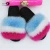 Import Colorful Flip Flop Ladies Fluffy Slides Cheap Real Fur Slipper with Matching Bag Set from China